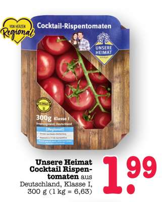 Unsere Heimat Cocktail Rispentomaten