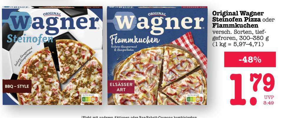 ORIGINAL WAGNER Steinofen-Pizza oder -Flammkuchen
