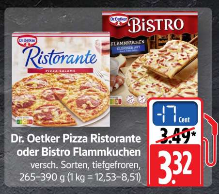 Dr. Oetker Pizza Ristorante oder Bistro Flammkuchen