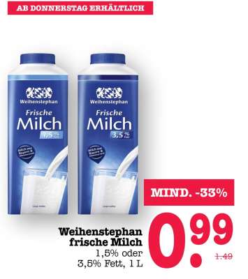 Weihenstephan frische Milch