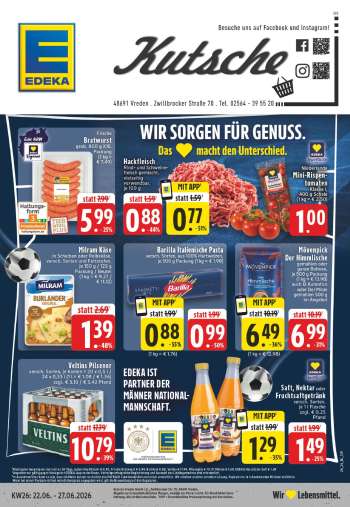 Prospekte Edeka - 22.06.2026 - 27.06.2026.