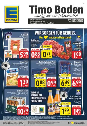 Prospekte Edeka - 22.06.2026 - 27.06.2026.