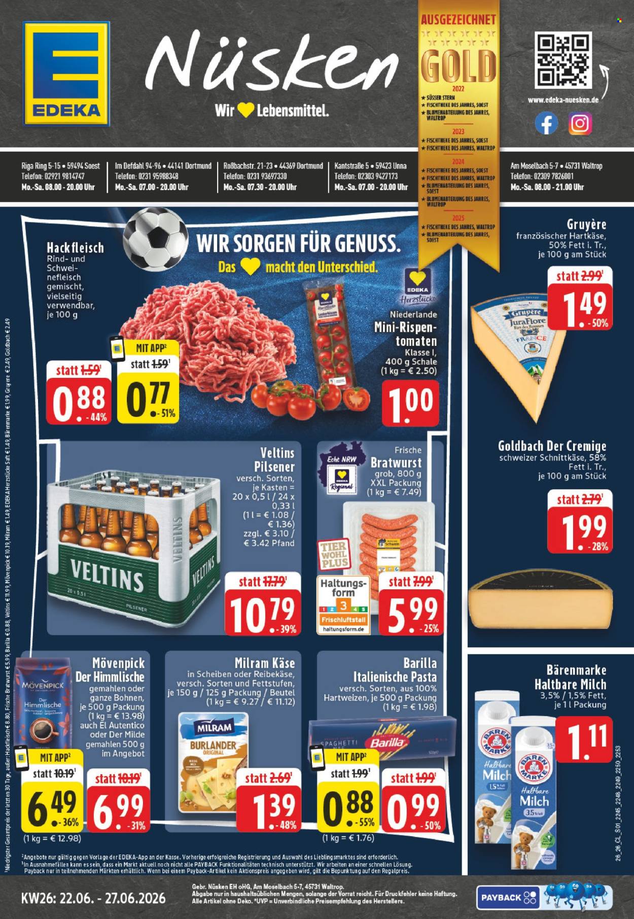 Edeka Prospekte  - 22.06.2026 - 27.06.2026. Seite 1