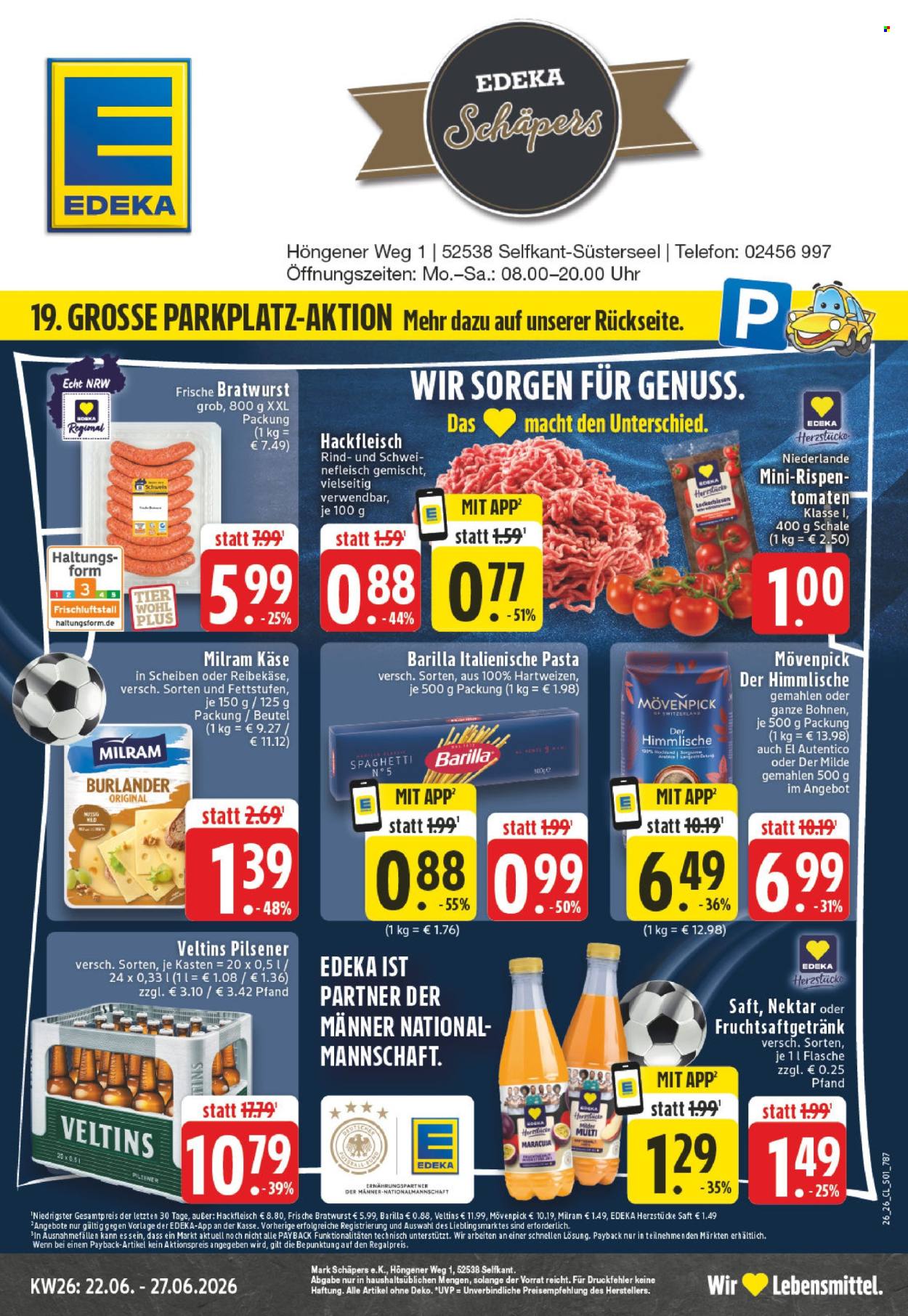 Edeka Prospekte  - 22.06.2026 - 27.06.2026. Seite 1