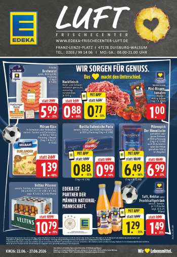 Prospekte Edeka - 22.06.2026 - 27.06.2026.