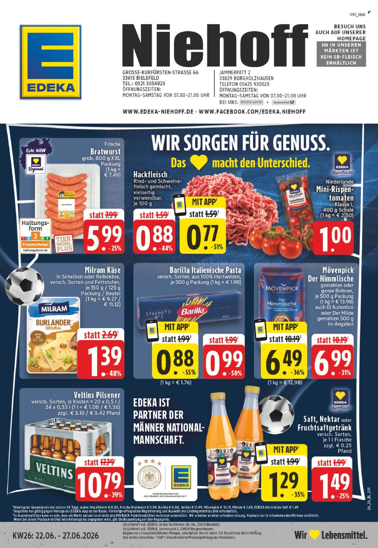 Edeka Prospekte  - 22.06.2026 - 27.06.2026. Seite 1