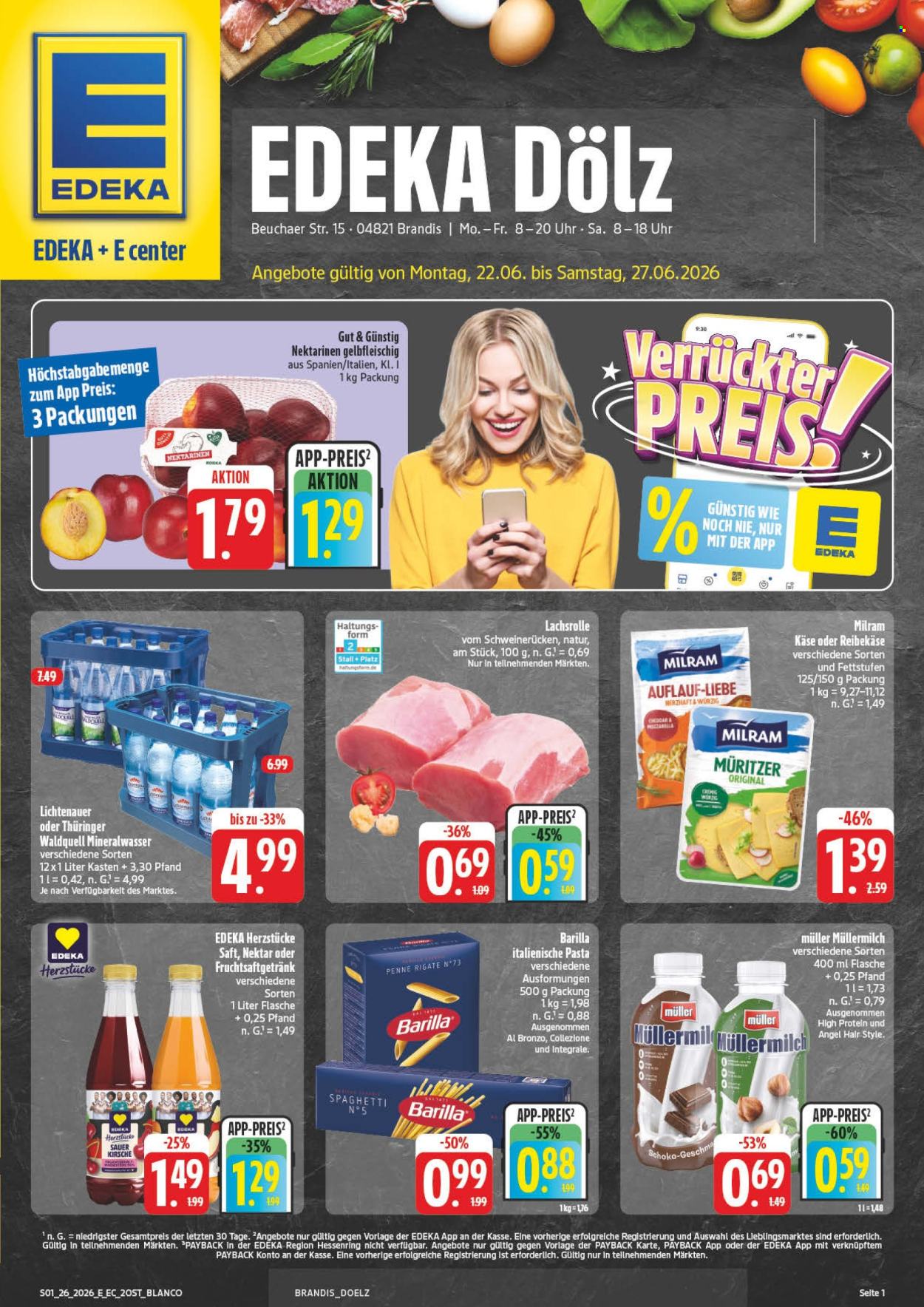 Edeka Prospekte  - 22.06.2026 - 27.06.2026. Seite 1