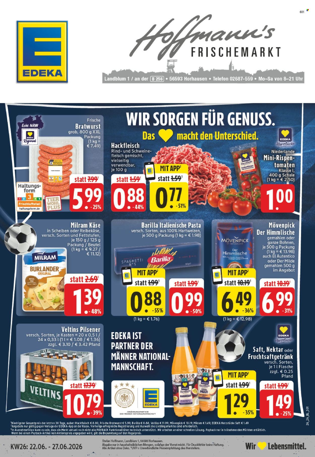 Edeka Prospekte  - 22.06.2026 - 27.06.2026. Seite 1