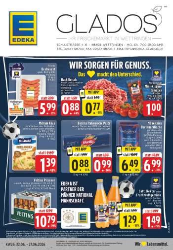 Prospekte Edeka - 22.06.2026 - 27.06.2026.