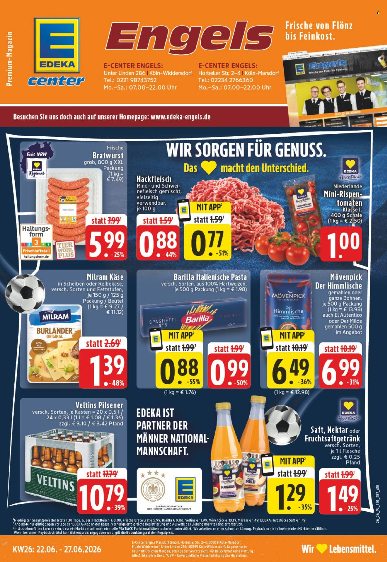 E center Prospekte  - 22.06.2026 - 27.06.2026. Seite 1