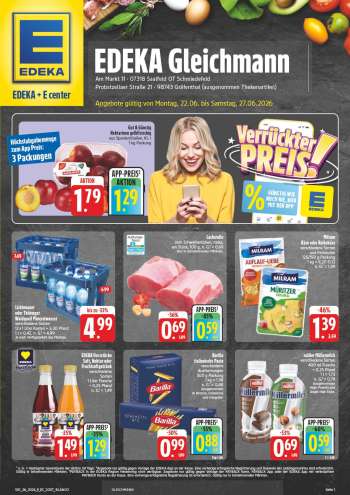 Prospekte Edeka - 22.06.2026 - 27.06.2026.