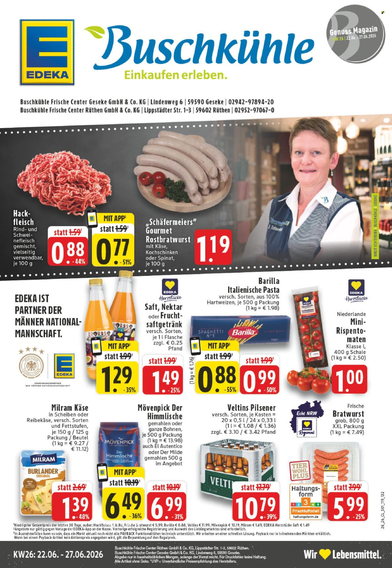 Edeka Prospekte  - 22.06.2026 - 27.06.2026. Seite 1