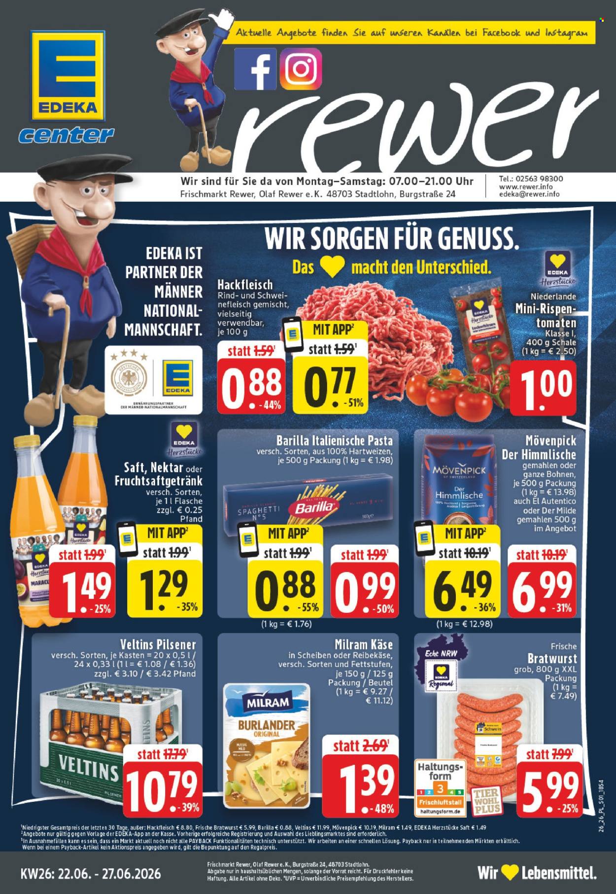 E center Prospekte  - 22.06.2026 - 27.06.2026. Seite 1