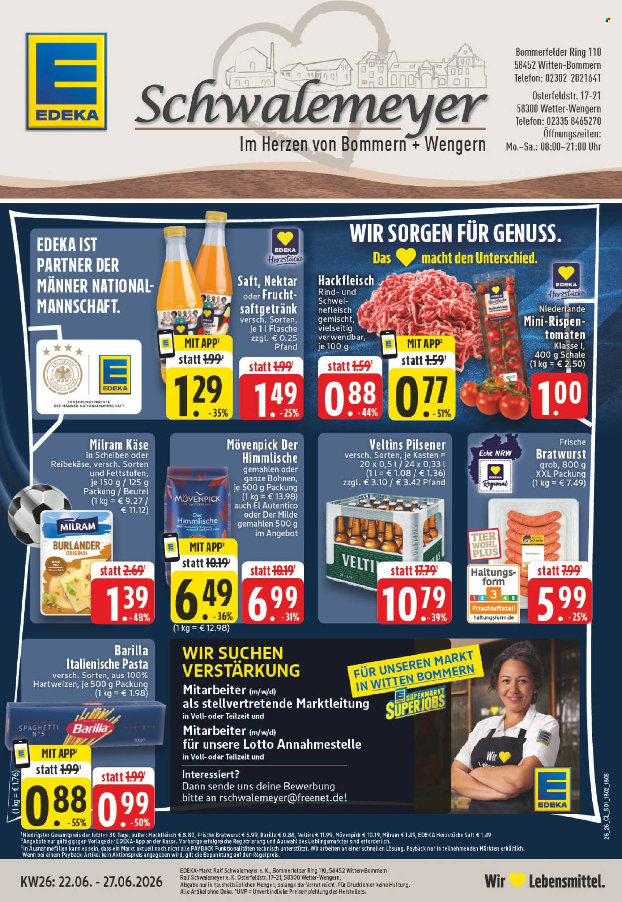 Edeka Prospekte  - 22.06.2026 - 27.06.2026. Seite 1