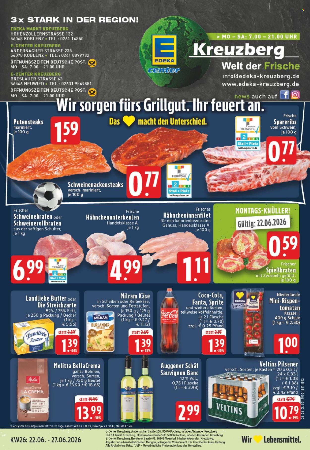 Edeka Prospekte  - 22.06.2026 - 27.06.2026. Seite 1