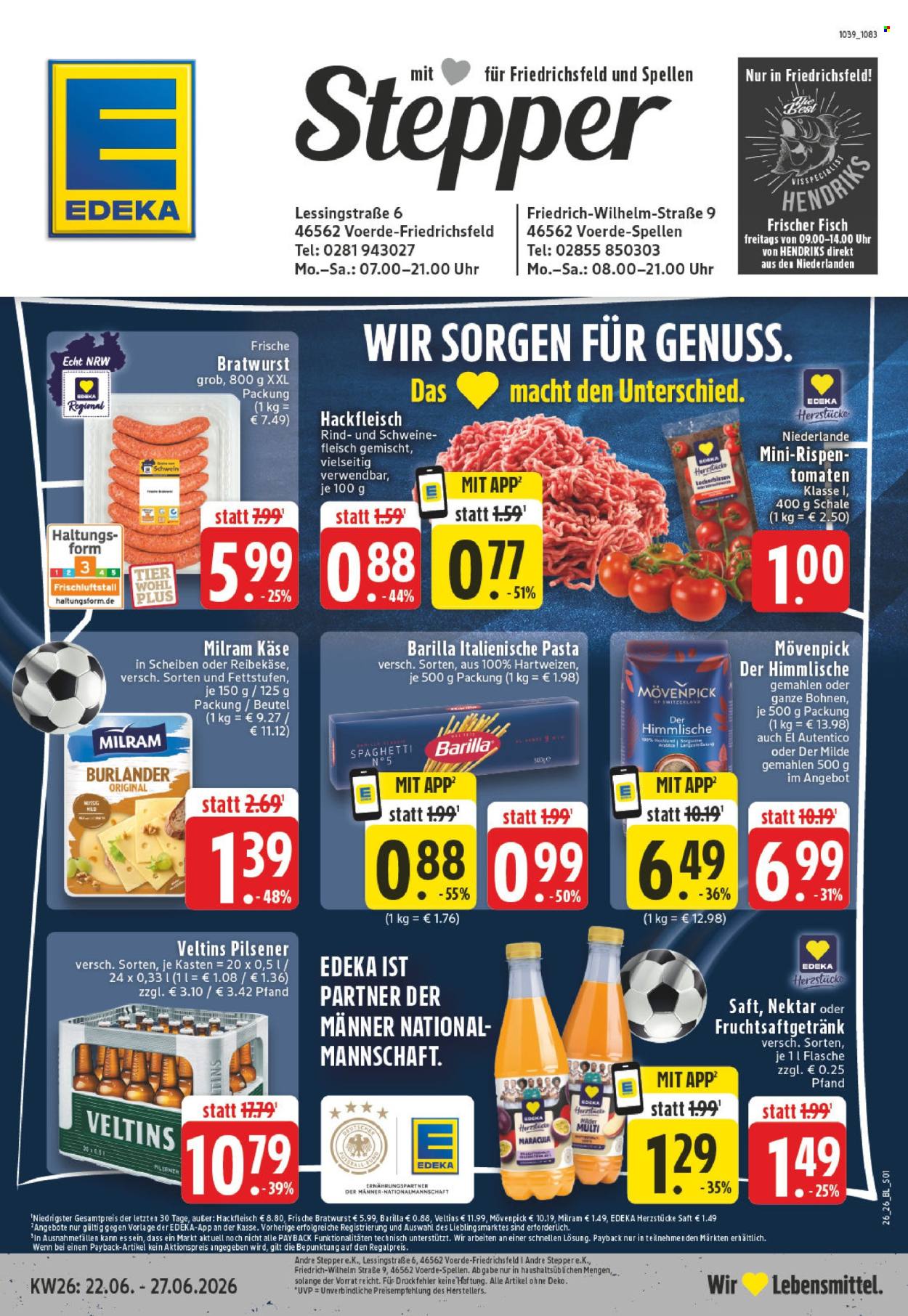 Edeka Prospekte  - 22.06.2026 - 27.06.2026. Seite 1