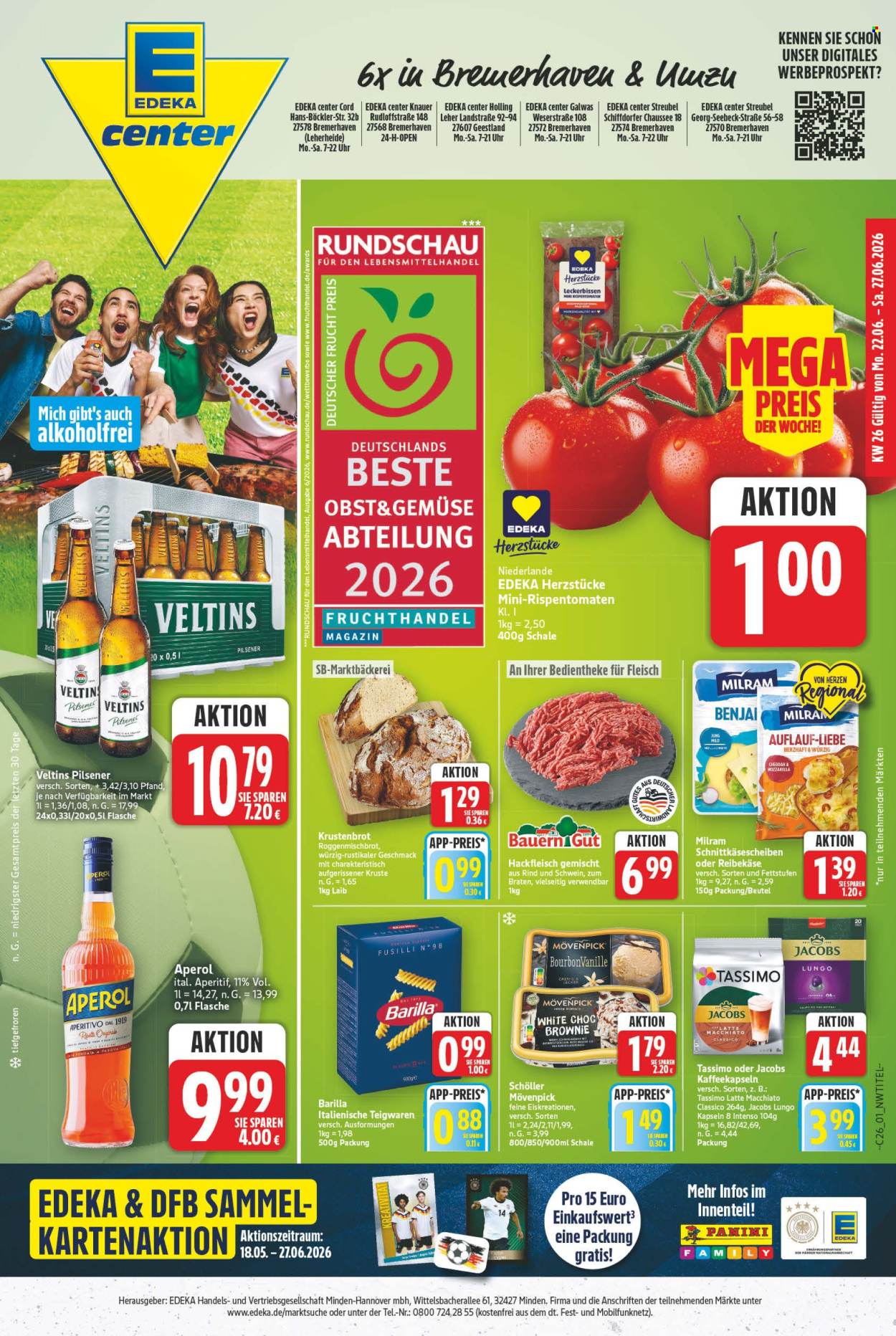 E center Prospekte  - 22.06.2026 - 27.06.2026. Seite 1