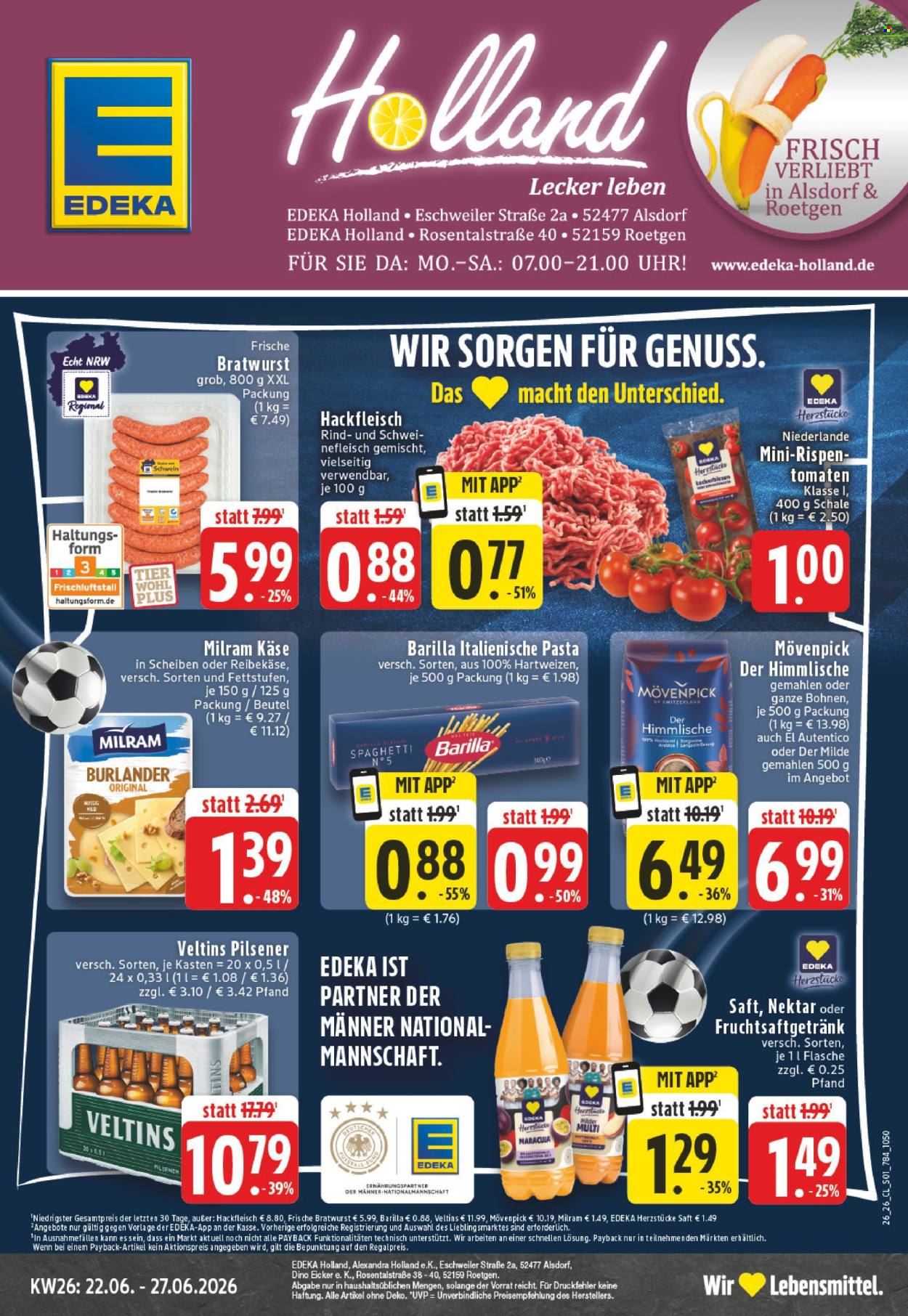 Edeka Prospekte  - 22.06.2026 - 27.06.2026. Seite 1