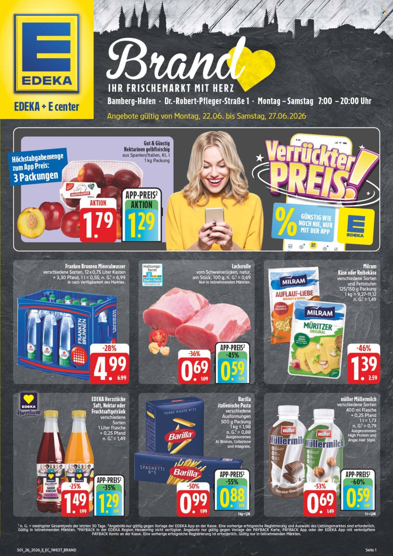 E center Prospekte  - 22.06.2026 - 27.06.2026. Seite 1