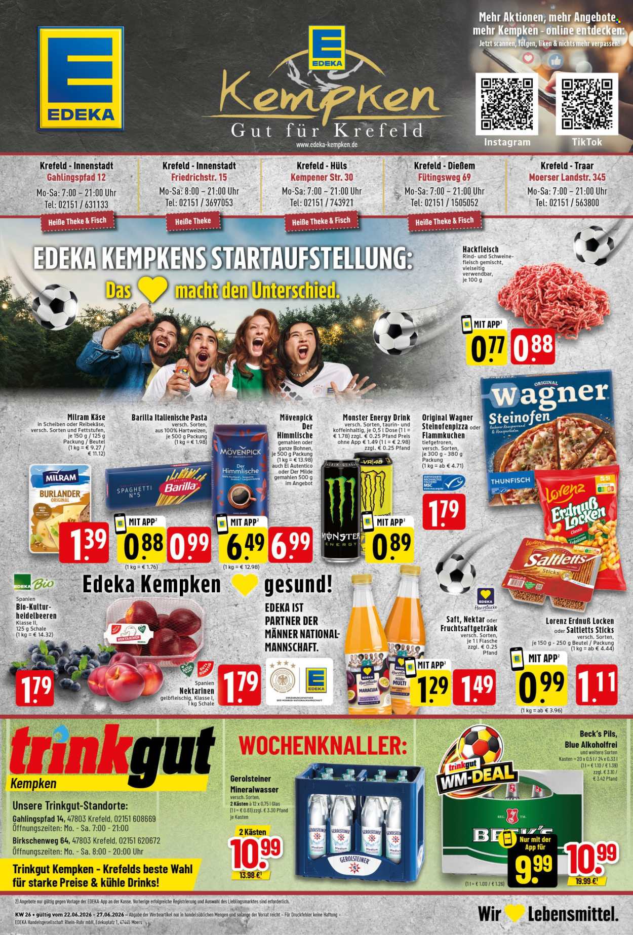 Edeka Prospekte  - 22.06.2026 - 27.06.2026. Seite 1