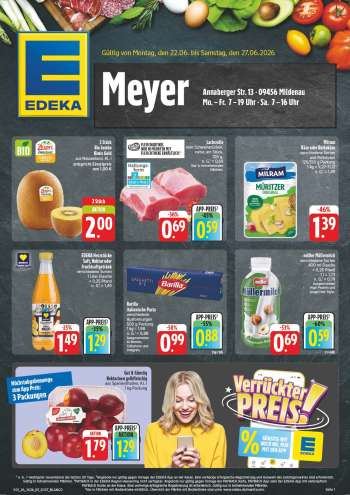 Prospekte Edeka - 22.06.2026 - 27.06.2026.