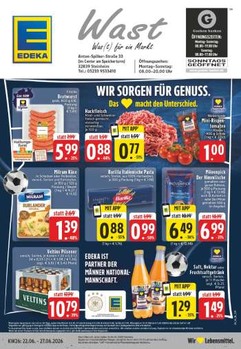 Prospekte Edeka - 22.06.2026 - 27.06.2026.