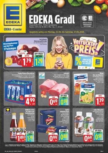 Prospekte Edeka - 22.06.2026 - 27.06.2026.