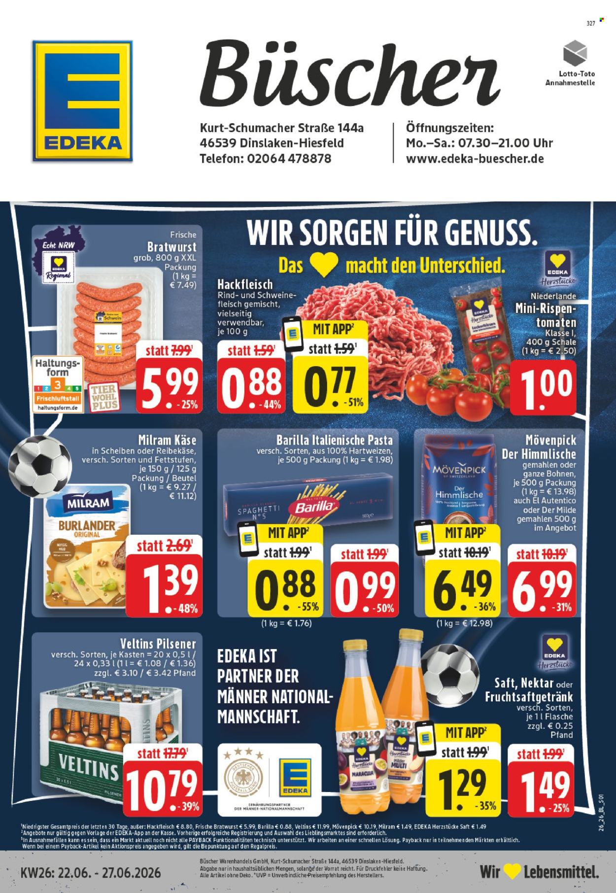 Edeka Prospekte  - 22.06.2026 - 27.06.2026. Seite 1