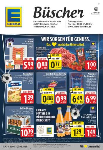 Prospekte Edeka - 22.06.2026 - 27.06.2026.