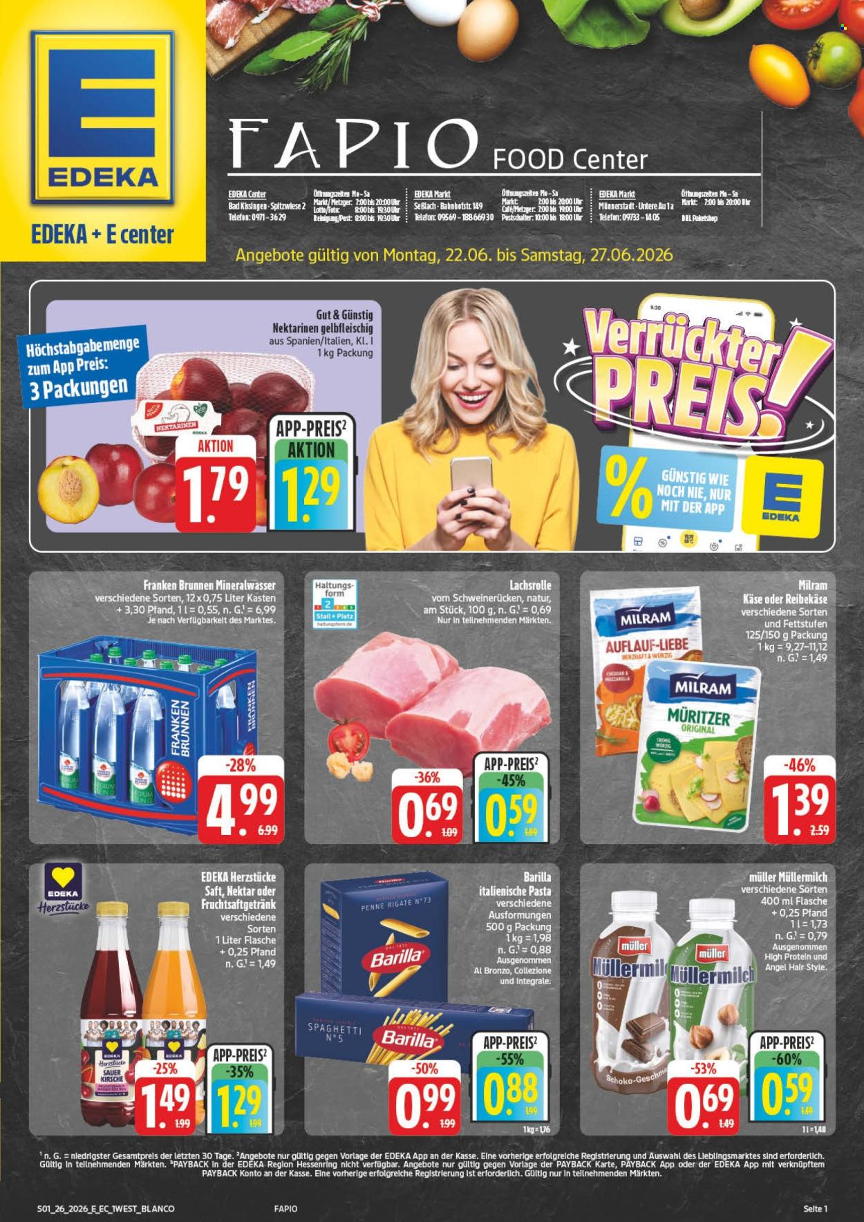 E center Prospekte  - 22.06.2026 - 27.06.2026. Seite 1