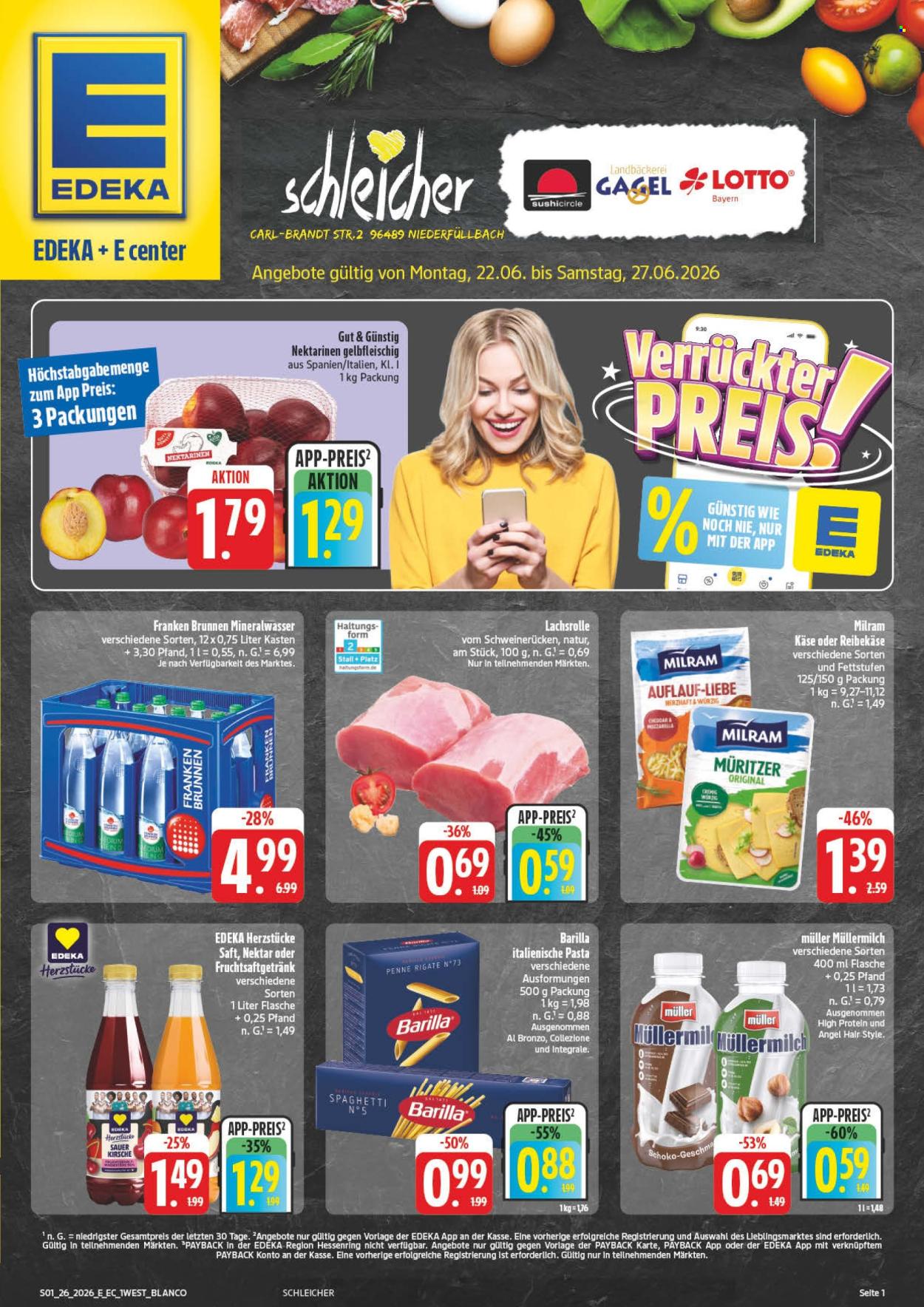 E center Prospekte  - 22.06.2026 - 27.06.2026. Seite 1