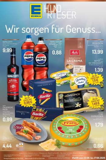 Prospekte Edeka - 22.06.2026 - 27.06.2026.
