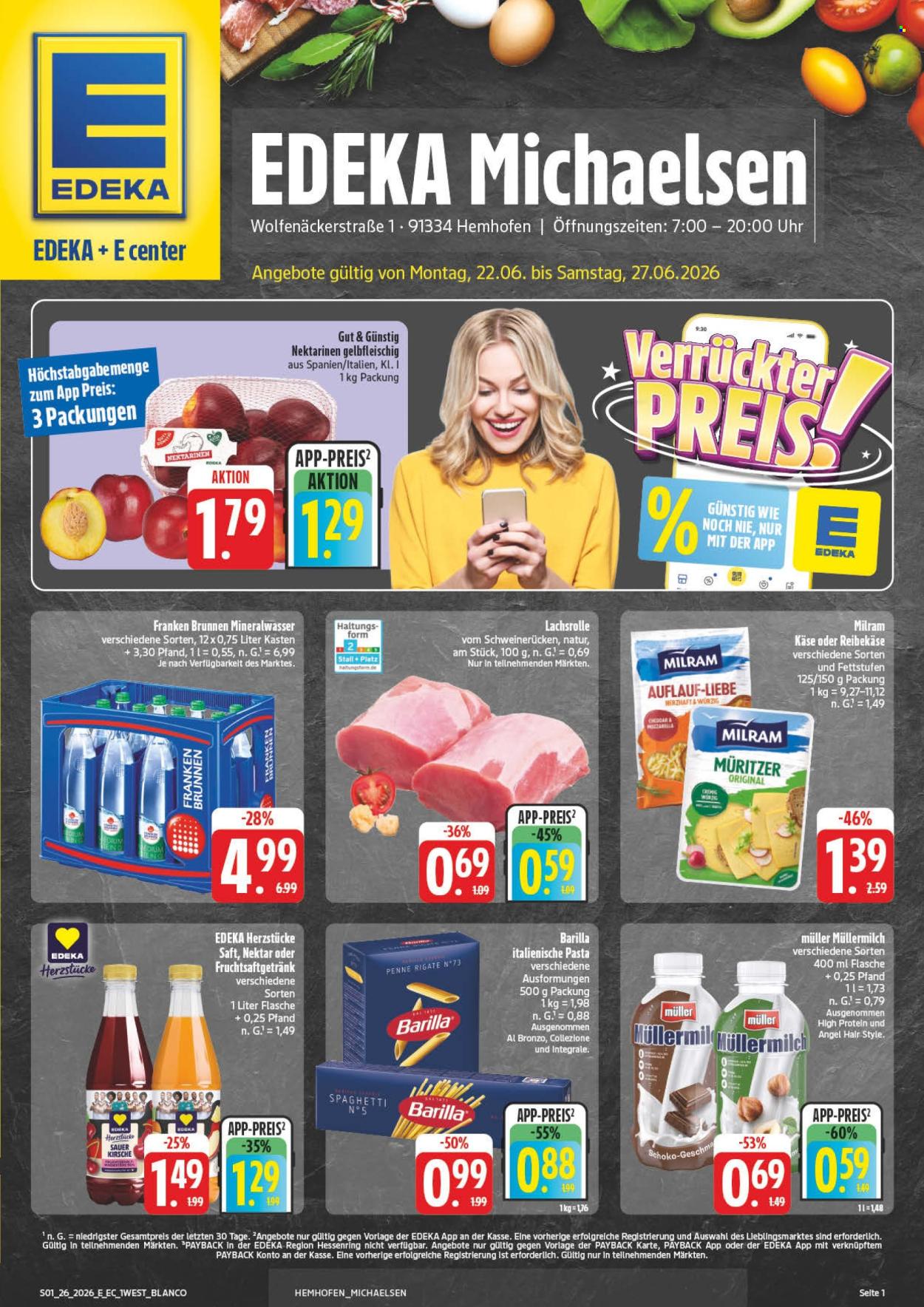Edeka Prospekte  - 22.06.2026 - 27.06.2026. Seite 1