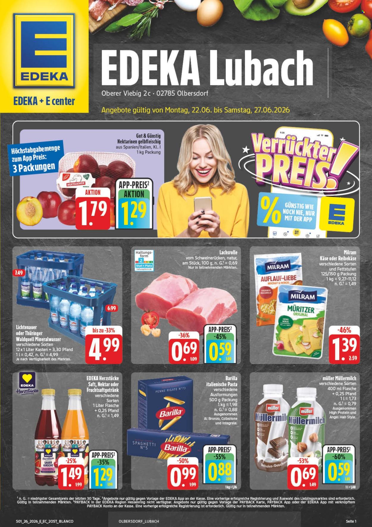 Edeka Prospekte  - 22.06.2026 - 27.06.2026. Seite 1