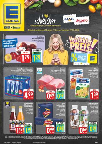 Prospekte Edeka - 22.06.2026 - 27.06.2026.