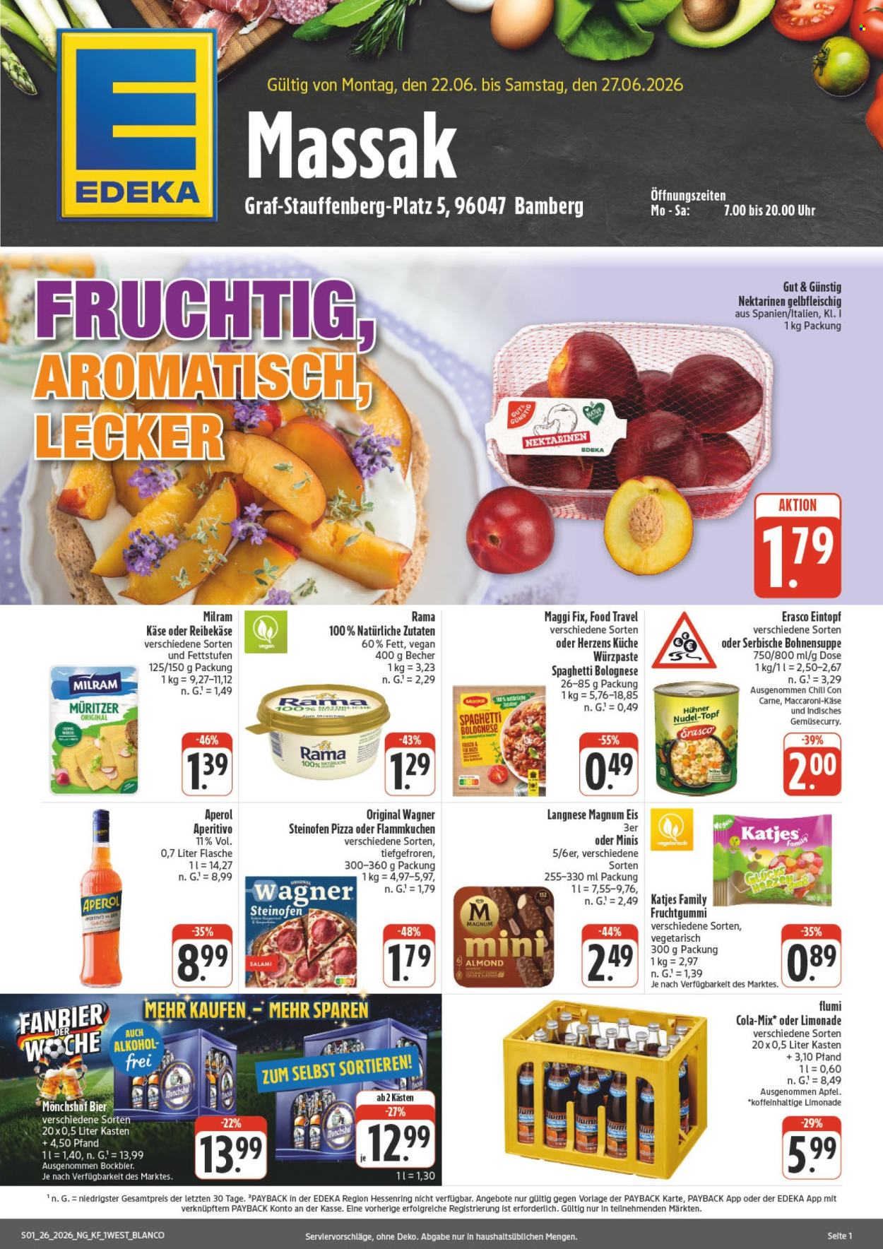 Edeka Prospekte  - 22.06.2026 - 27.06.2026. Seite 1