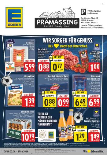 Prospekte Edeka - 22.06.2026 - 27.06.2026.