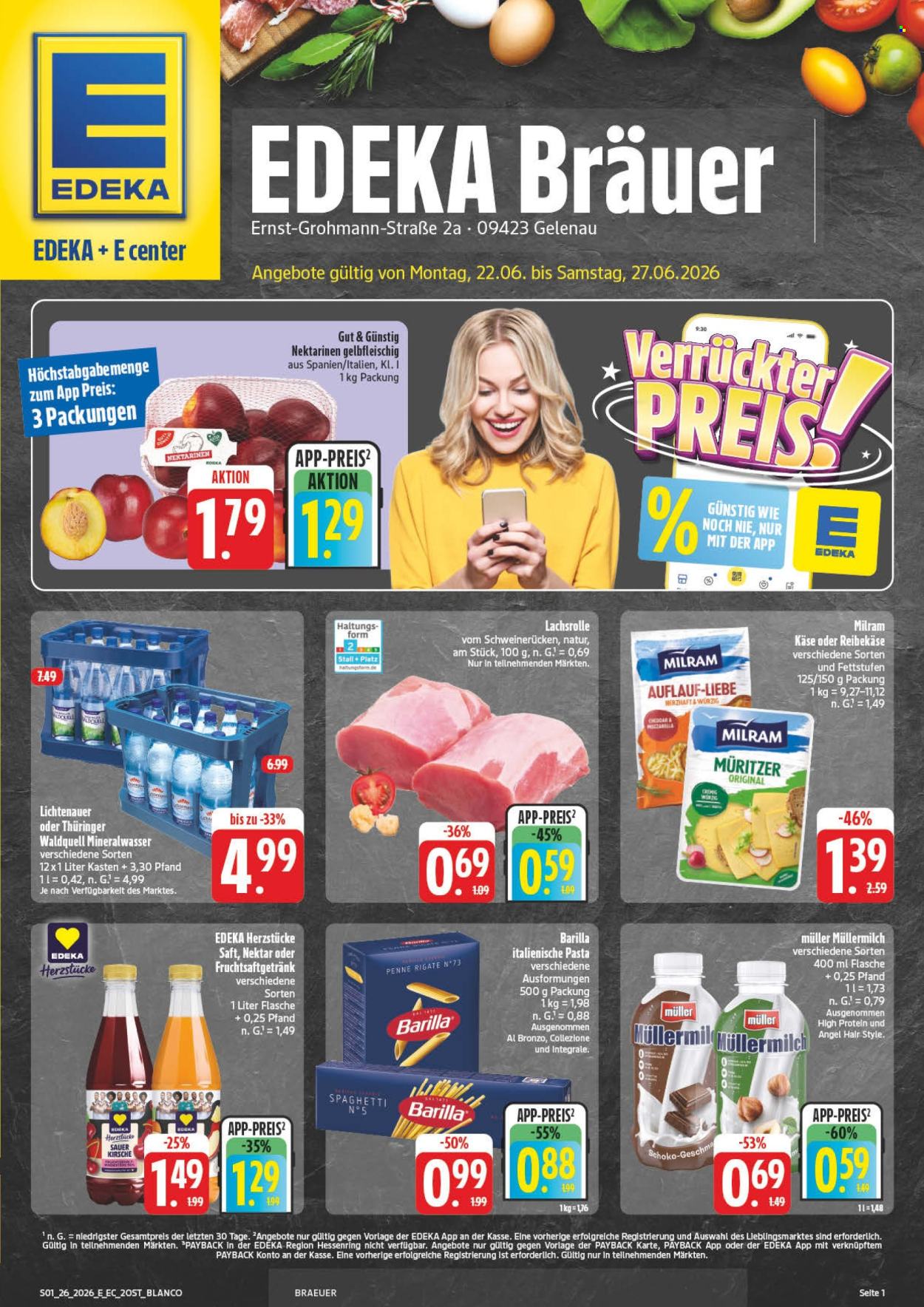 Edeka Prospekte  - 22.06.2026 - 27.06.2026. Seite 1