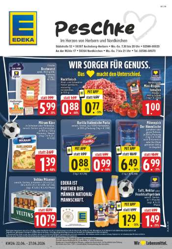 Prospekte Edeka - 22.06.2026 - 27.06.2026.