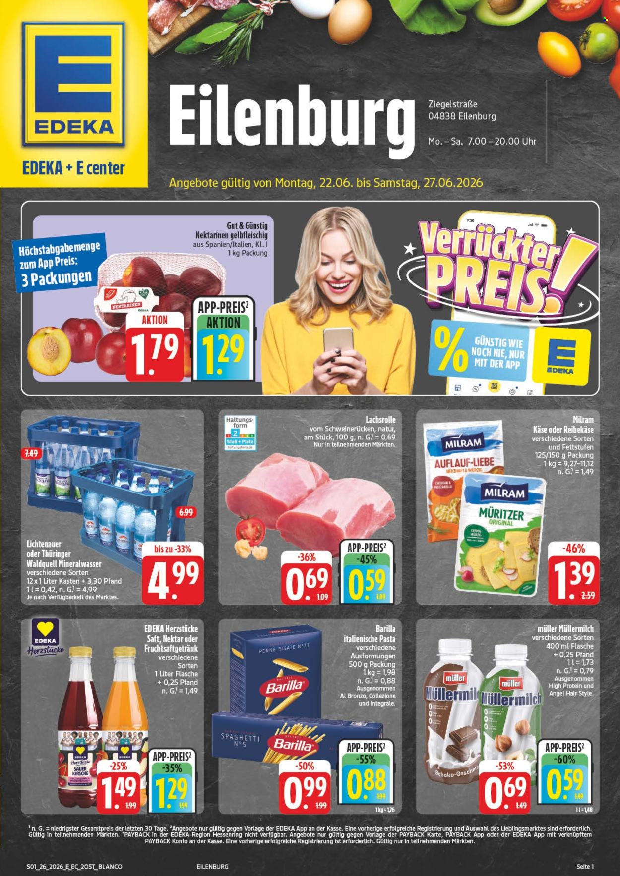 E center Prospekte  - 22.06.2026 - 27.06.2026. Seite 1