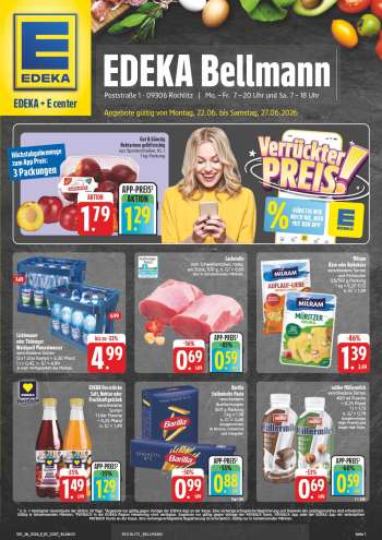 Prospekte Edeka - 22.06.2026 - 27.06.2026.