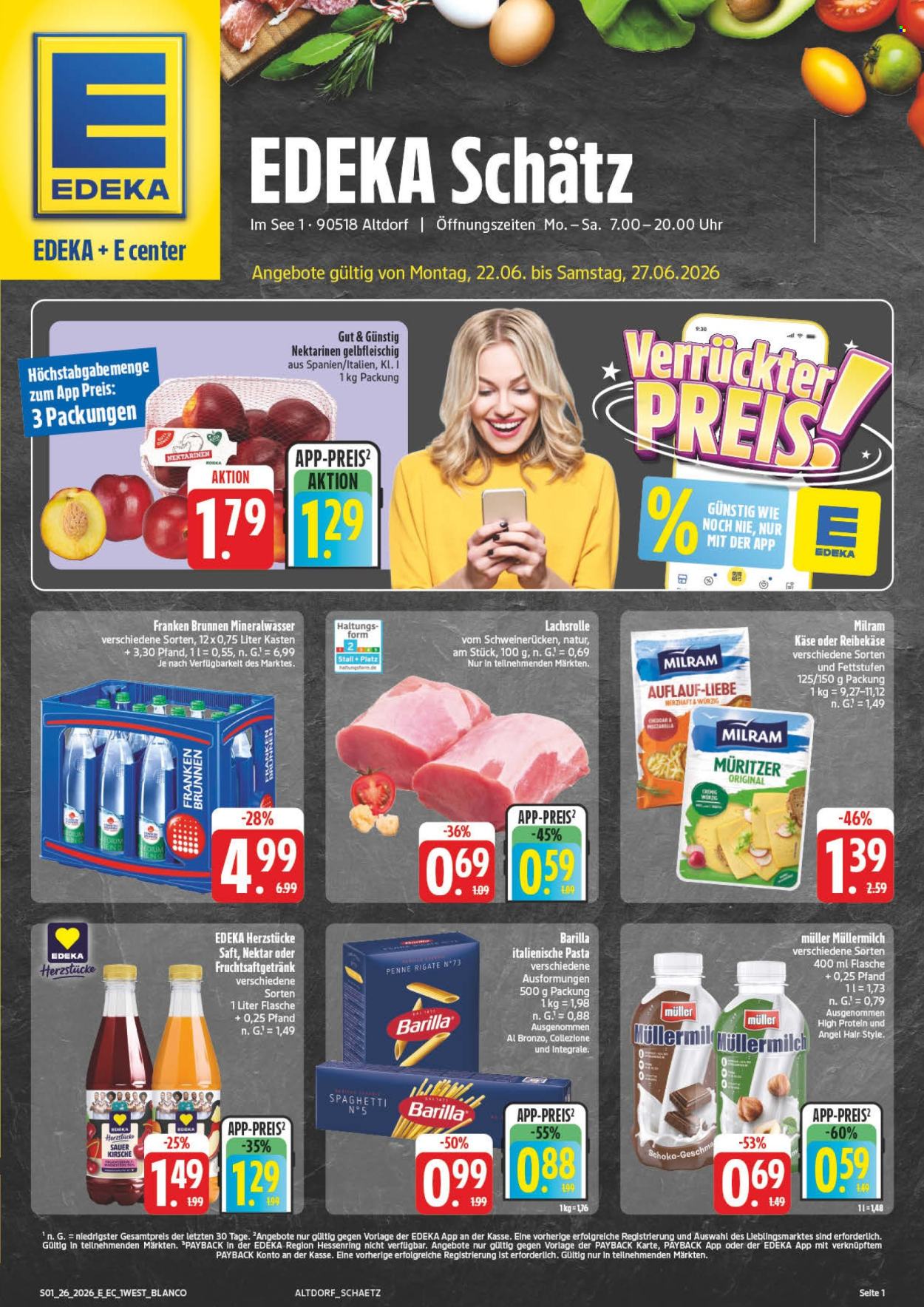 Edeka Prospekte  - 22.06.2026 - 27.06.2026. Seite 1