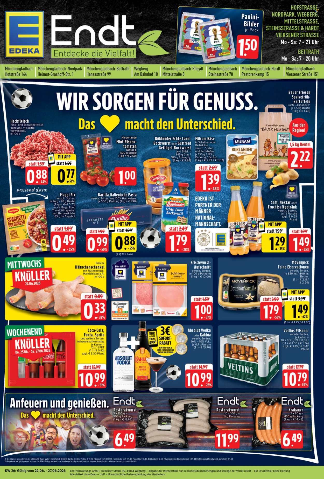 Edeka Prospekte  - 22.06.2026 - 27.06.2026. Seite 1