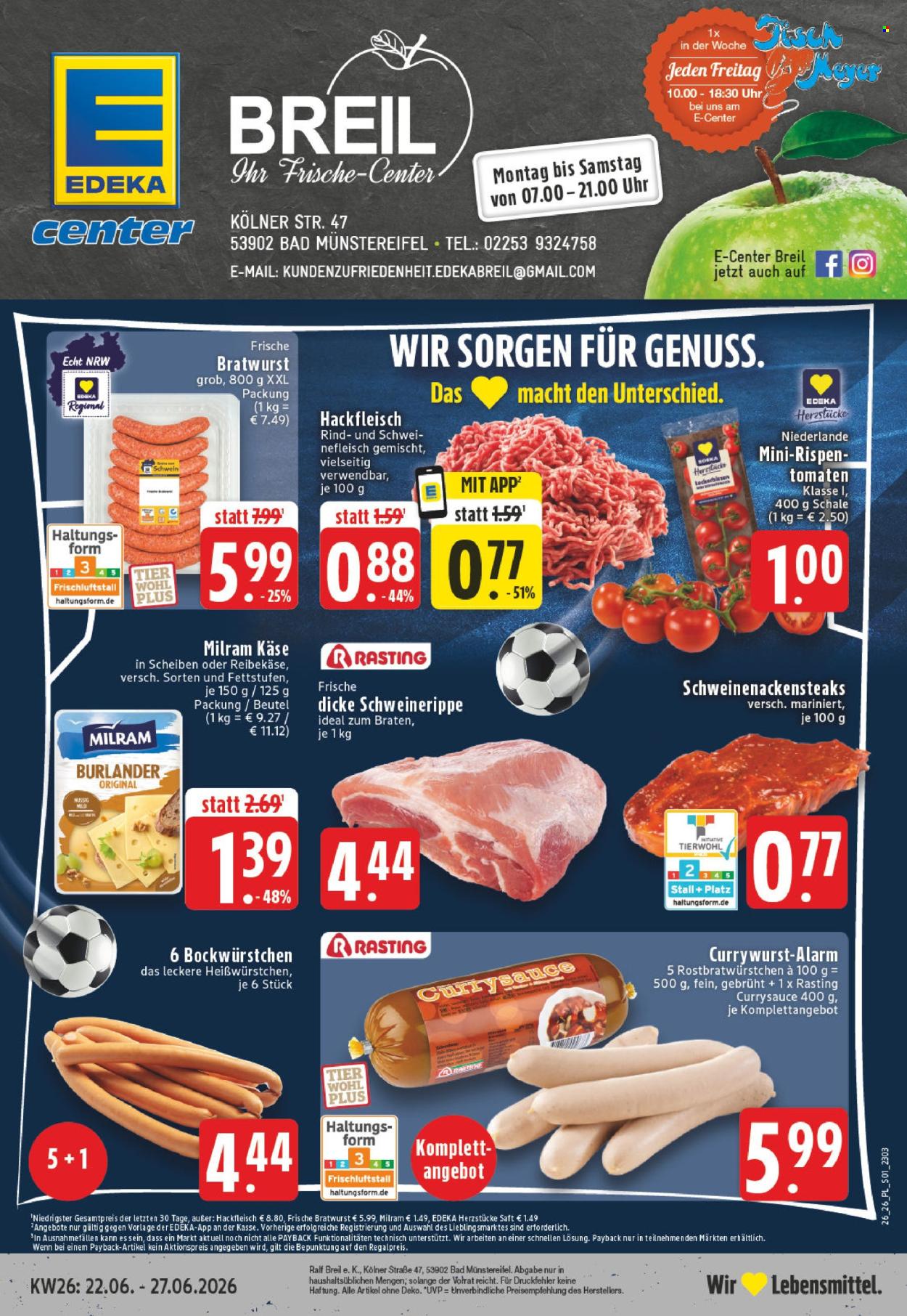 E center Prospekte  - 22.06.2026 - 27.06.2026. Seite 1
