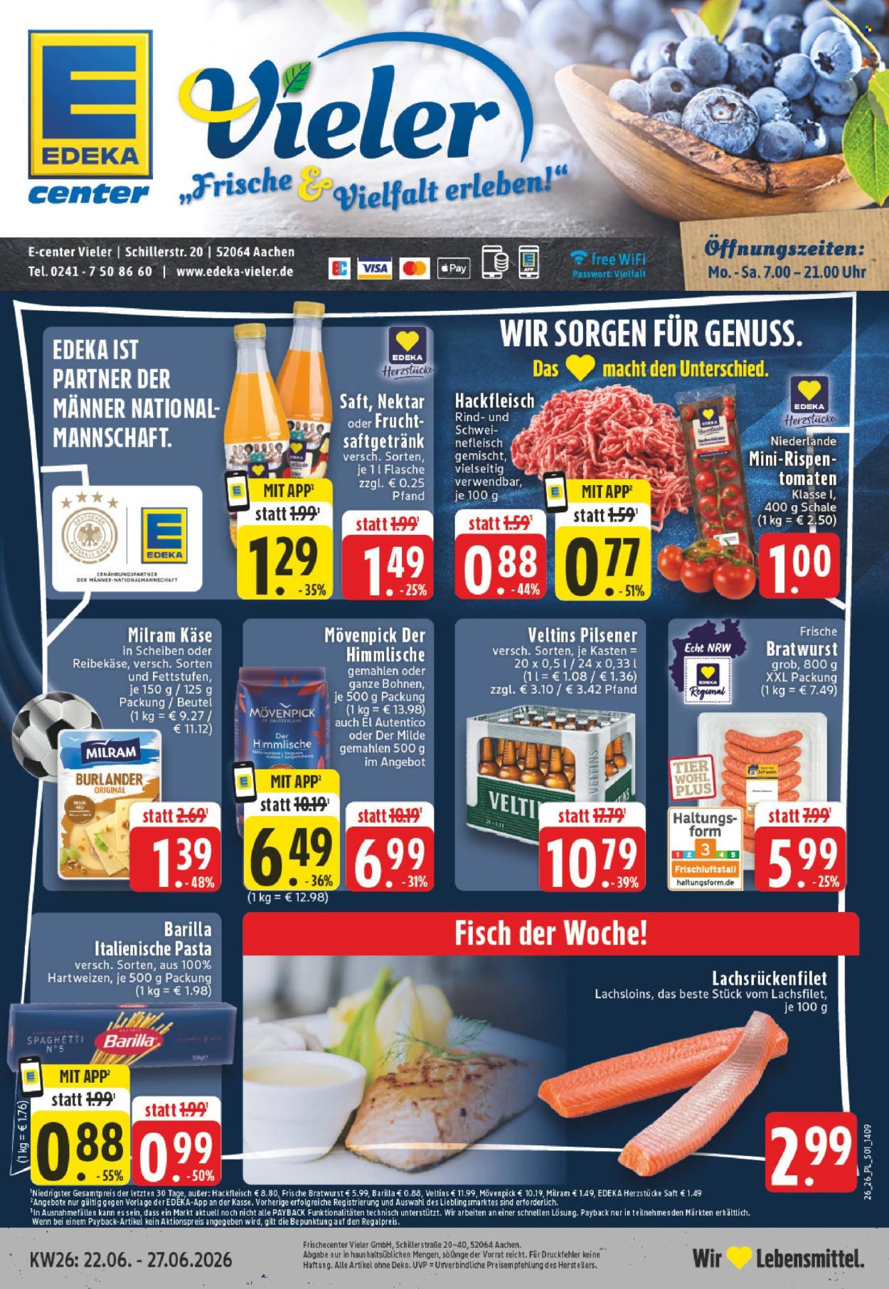 E center Prospekte  - 22.06.2026 - 27.06.2026. Seite 1