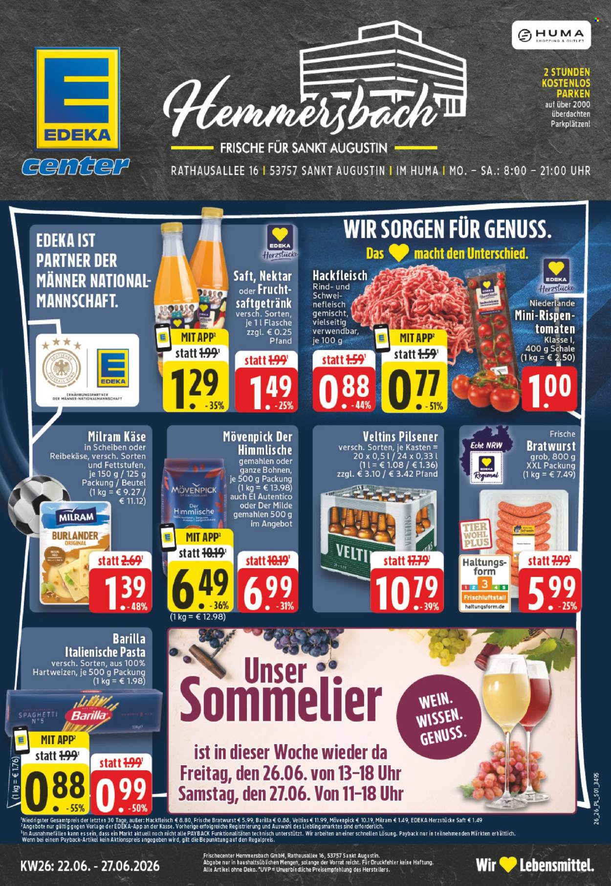 E center Prospekte  - 22.06.2026 - 27.06.2026. Seite 1