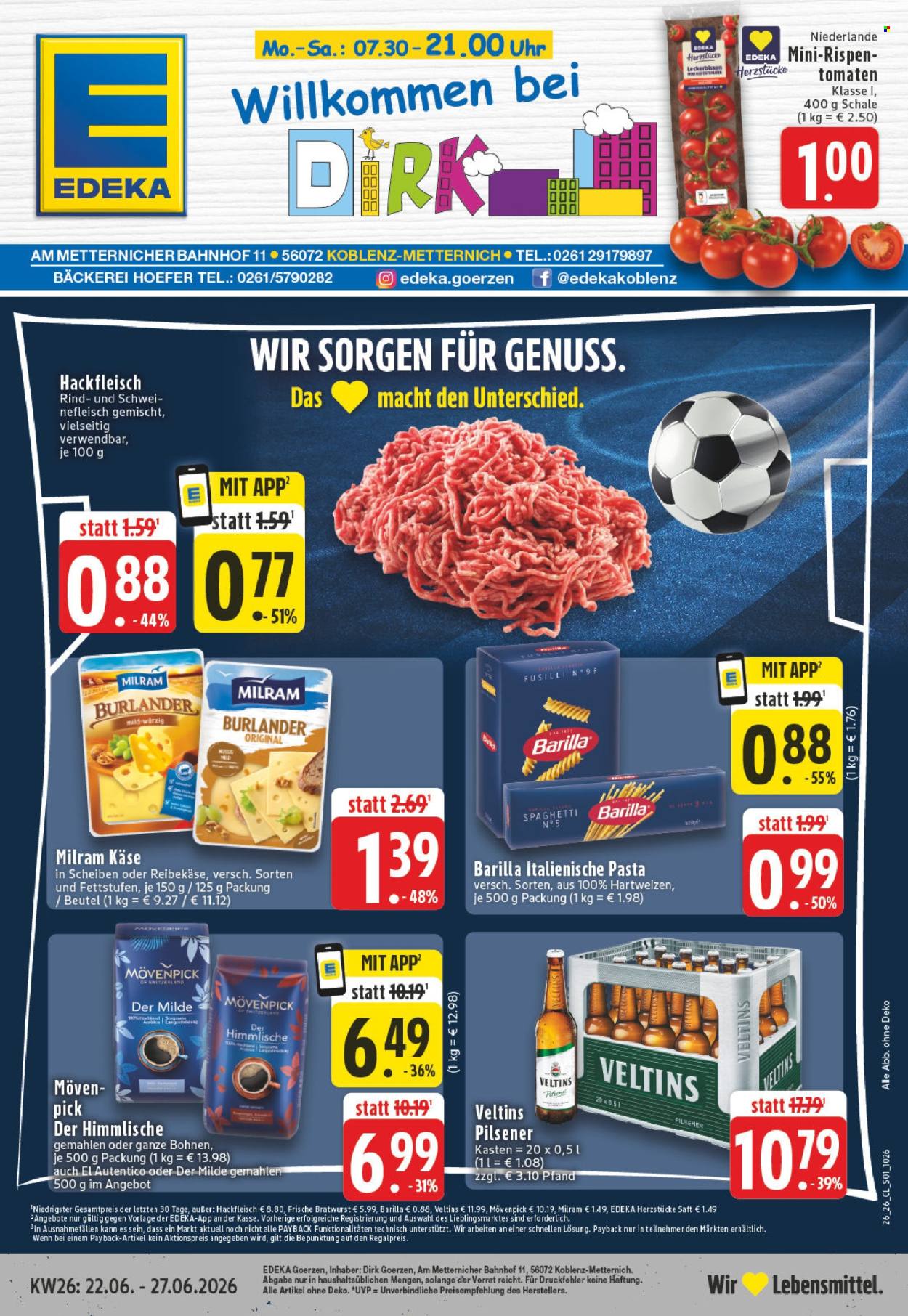 Edeka Prospekte  - 22.06.2026 - 27.06.2026. Seite 1