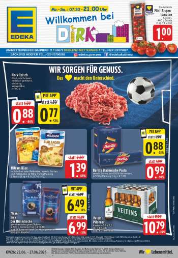 Prospekte Edeka - 22.06.2026 - 27.06.2026.
