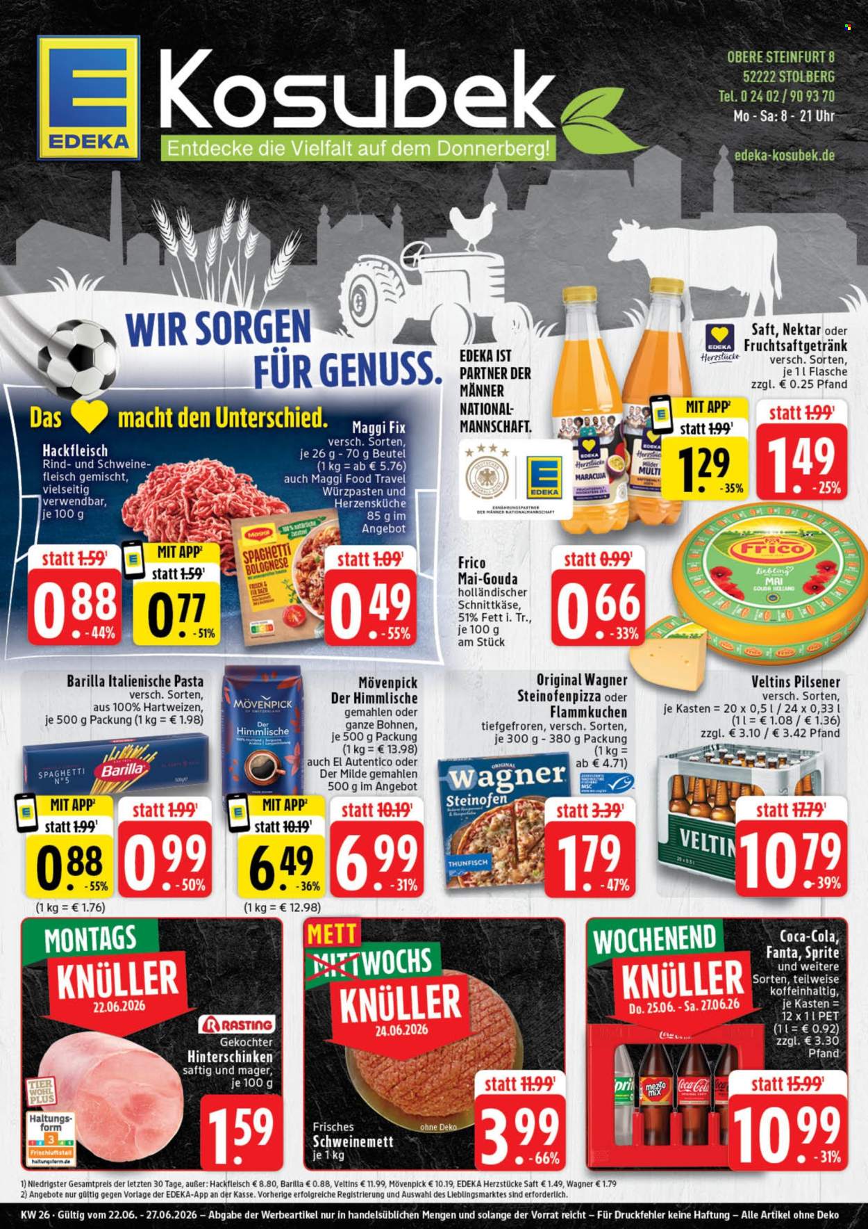 Edeka Prospekte  - 22.06.2026 - 27.06.2026. Seite 1