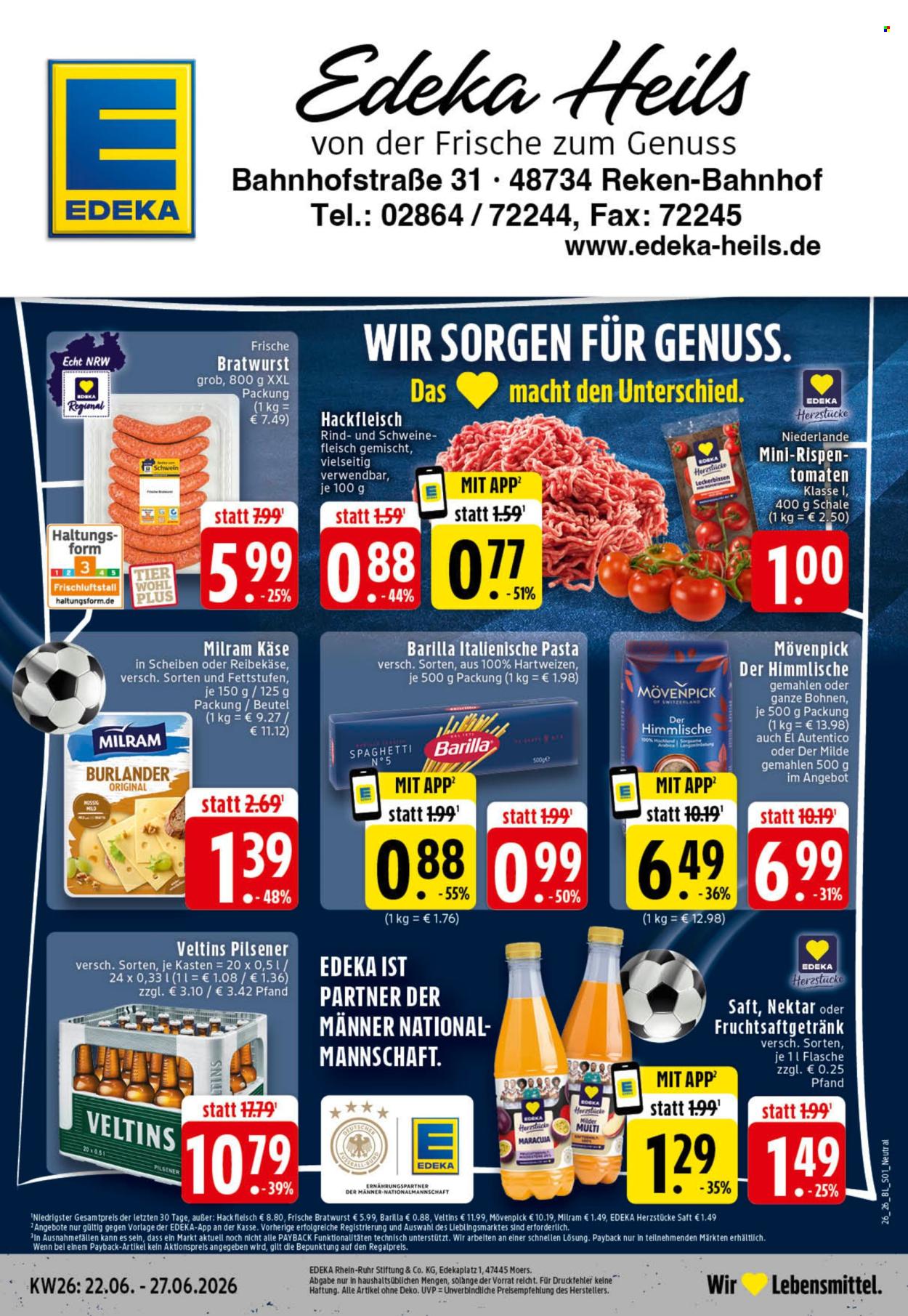 Edeka Prospekte  - 22.06.2026 - 27.06.2026. Seite 1